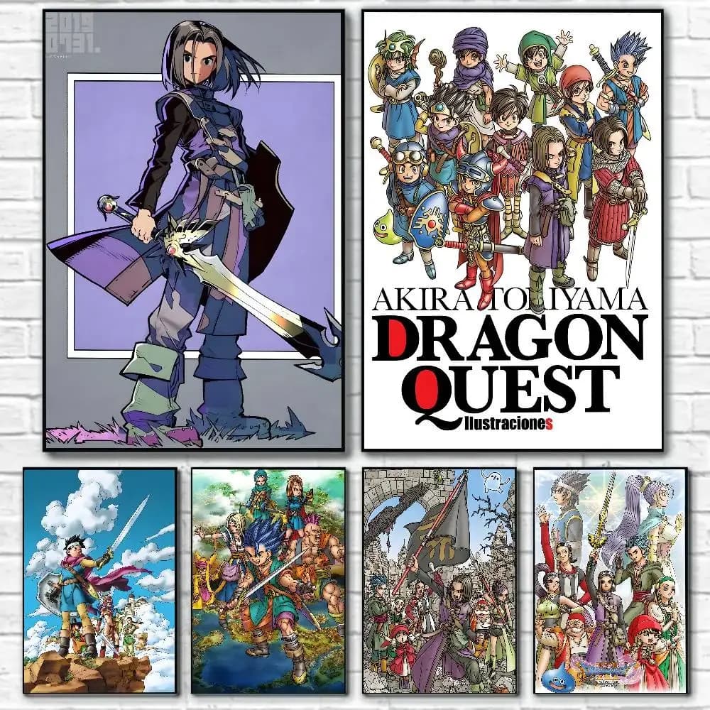 RPG Game Dragon Quest-Legend Game Poster Canvas painting poster with prints Home bedroom living room decoration gift