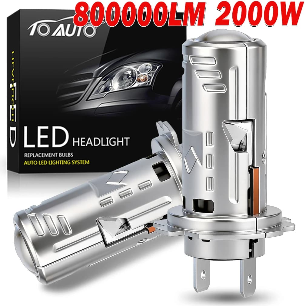 H7 LED Projector Headlights 9003 HB2 Canbus Car Motorcycle Bi Led Mini Lens Lights 6000K Super Bright Turbo Automobile Lamp