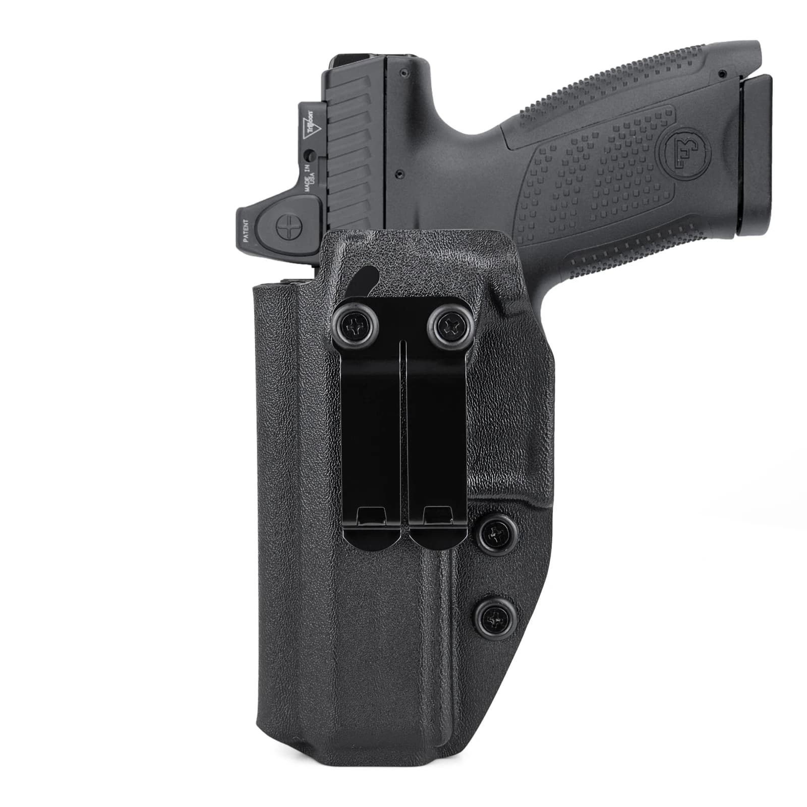 IWB Kydex for CZ/P10/S/C/F/SC/P10S/P10C/P10F/P10SC with Red Dot optical cut, for hidden transport