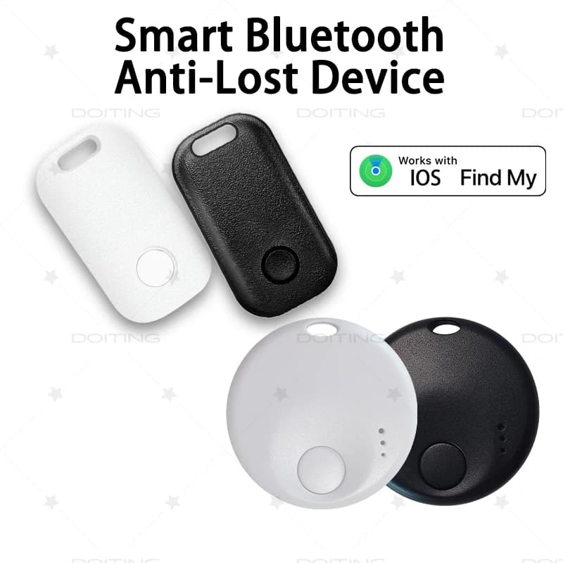 Mini localizzatore GPS intelligente Localizzatore di chiavi Localizzatore di dispositivi anti-smarrimento per bambini Animali domestici Bagagli per auto Funziona con Trova il mio sistema iOS APP