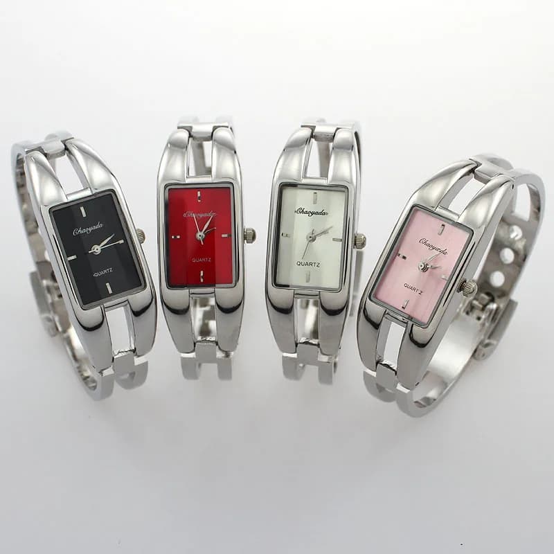 4 orologi da donna con bracciale in acciaio inossidabile, orologio casual al quarzo, orologio da polso, regalo