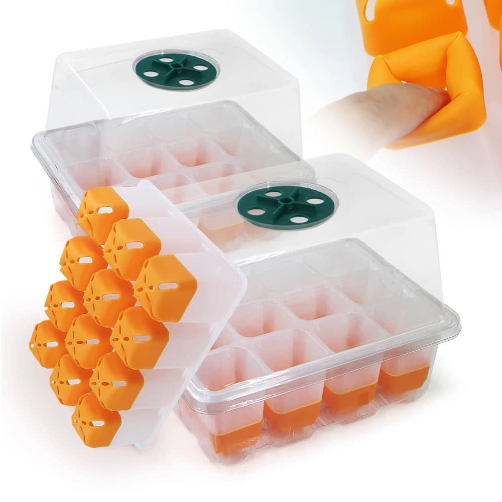 12-cell Pop-Out flexible plant germination kit ideal for growing vegetables fruit flowers