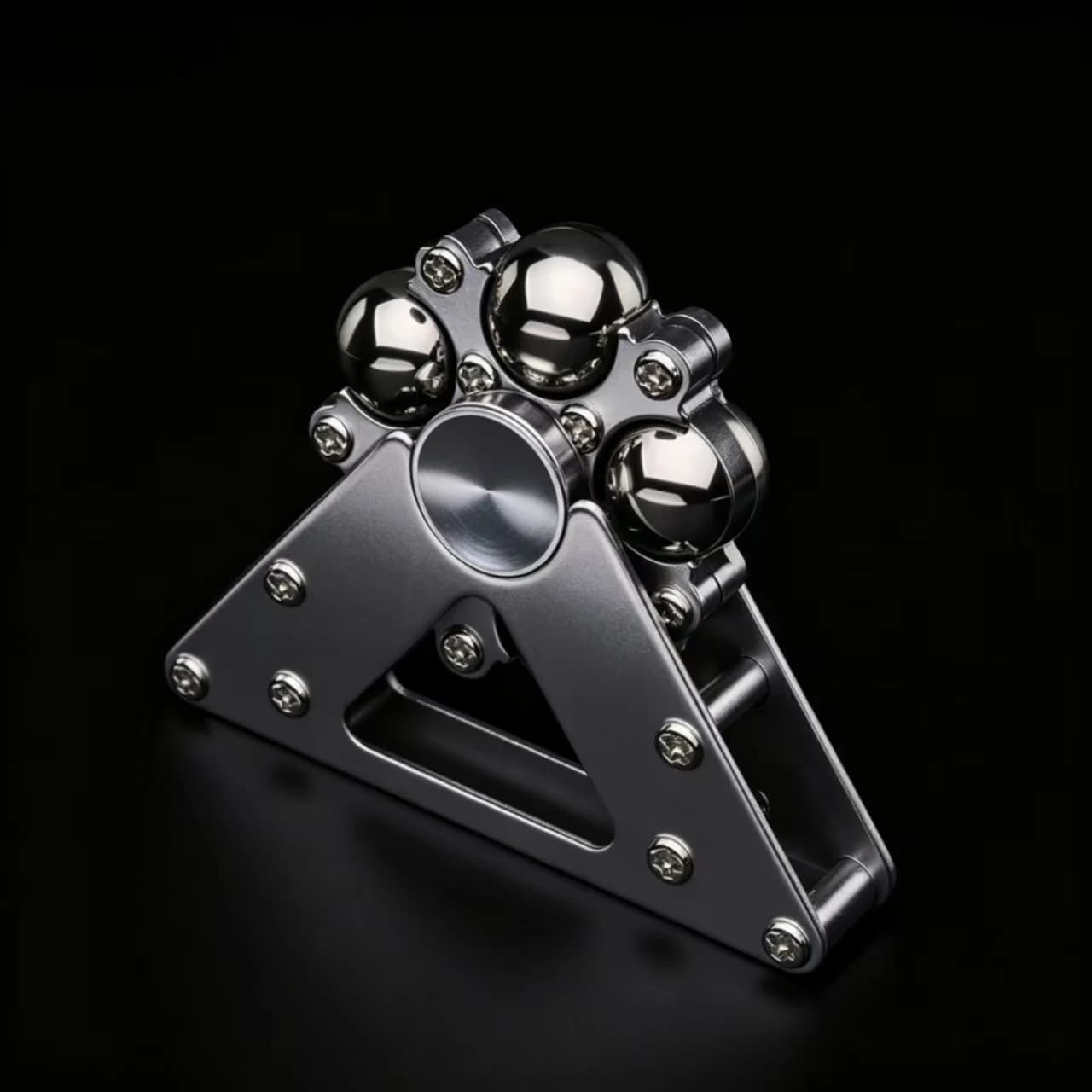 Nuovo Fidget Spinner in Metallo con Pista a Sfera Rotante, Antistress Premium, Giocattolo Sensoriale Anti-Ansia