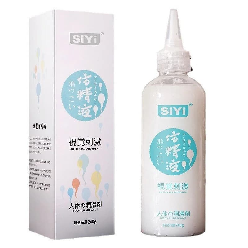 240g Imitation Semen Lubricant Gel Water Based Realistic Texture Smooth Moisturizing Formula Easy Clean Personal Care Gel for Co