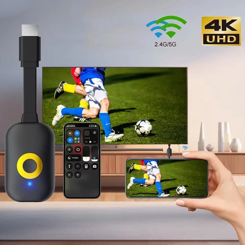 Adattatore HDMI wireless Mirascreen 4K Connettore HD 2.4G/5G Display WiFi Ricevitore video Mirroring dello schermo per proiettore TV