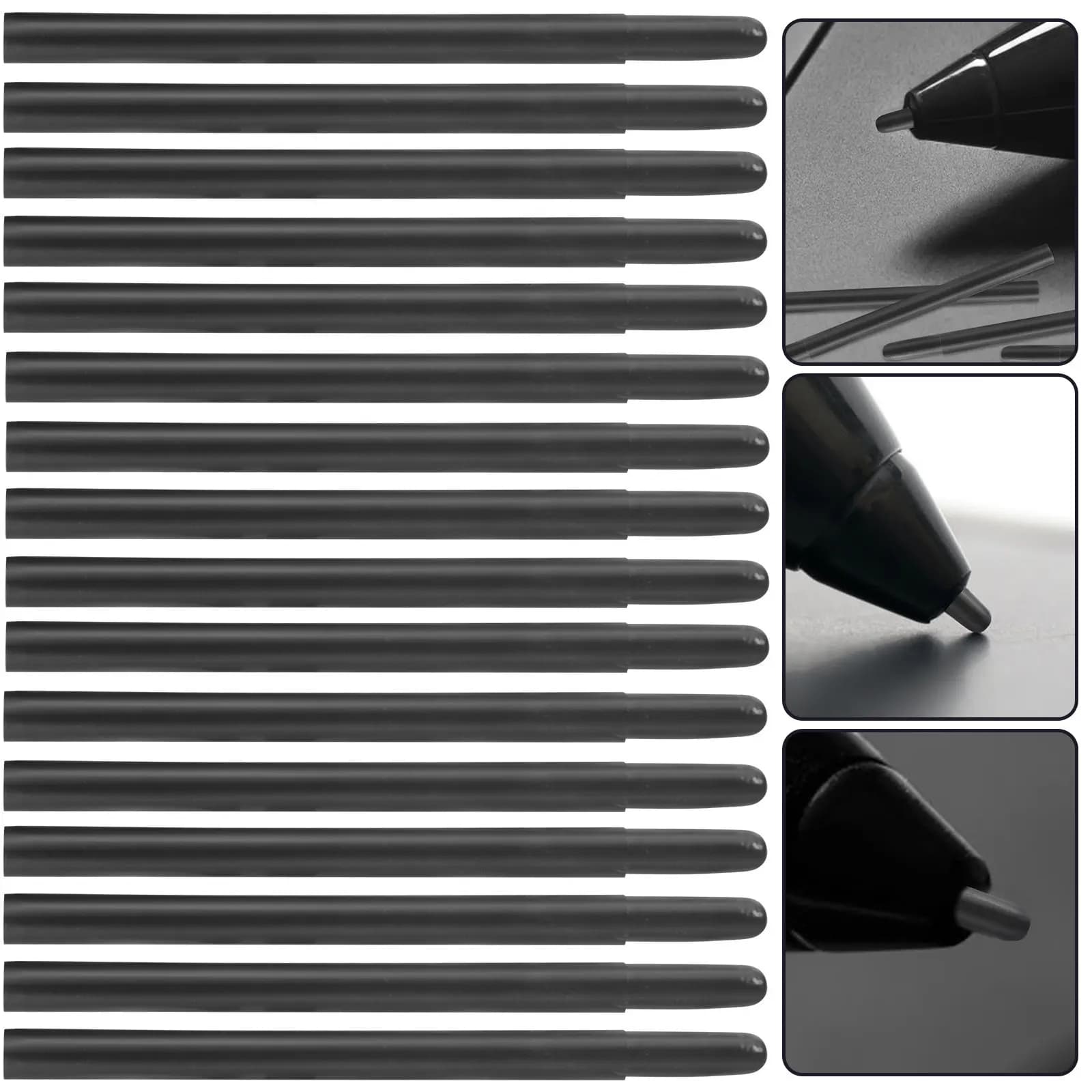 30 punte di ricambio per penna per tablet grafico, punte standard compatibili con Wacom Stylus, facili da installare, per disegno fluido su touchscreen