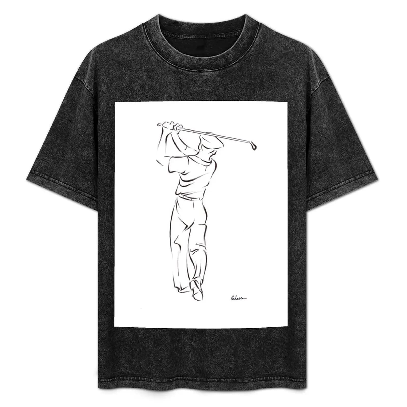 Ben Hogan~Disegno a inchiostro sumi-e del leggendario maestro del golf T-Shirt Festival Party Tee Top