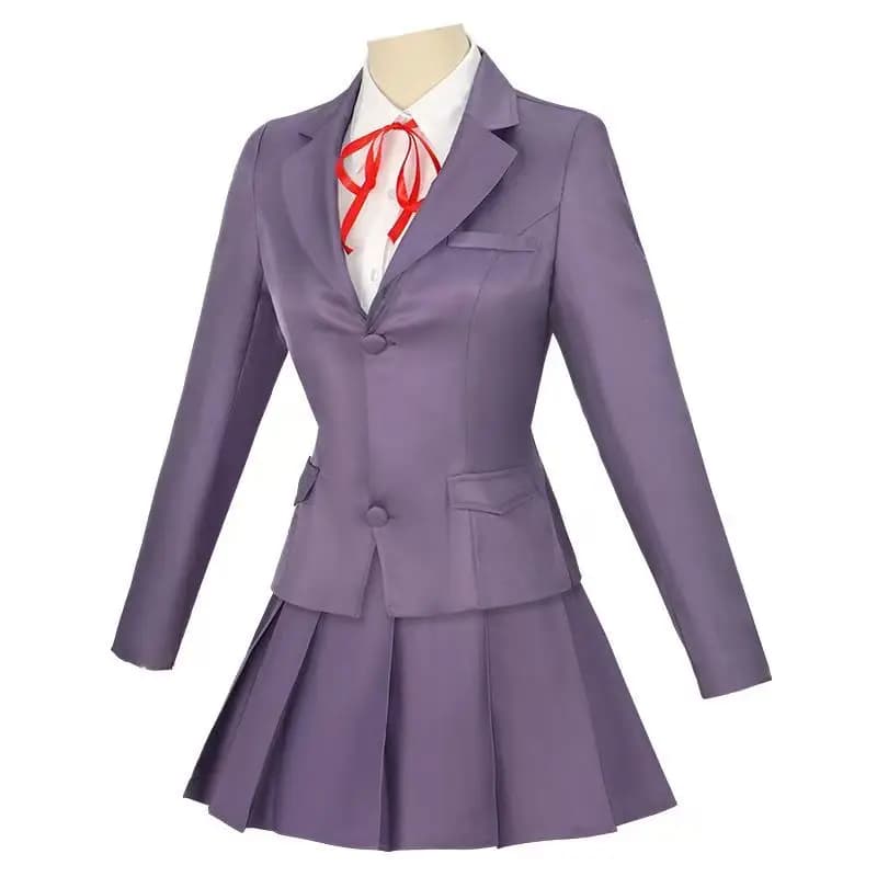 Anime The 100 Girlfriends Who Really, REALLY Love You Hanazono Hakari Cosplay Costume Purple School Uniform Woman Cute Suit 2025