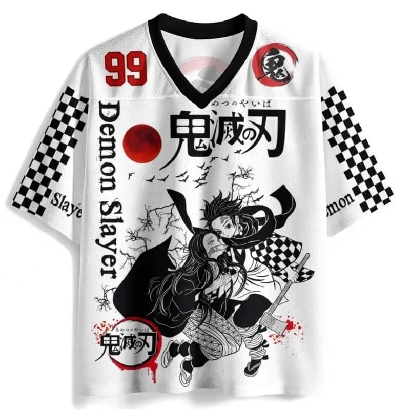 T-shirt Cosplay Retrò Demon Slayer Estate 2026, Maglietta Sportiva Oversize con Stampa 3D a Maniche Corte per Uomo, Famiglia e Bambini Unisex