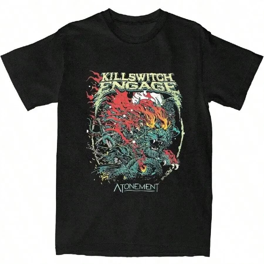 T-shirt Killswitchs Engages, magliette per band di musica rock americana, magliette a maniche corte, top estivi in puro cotone O