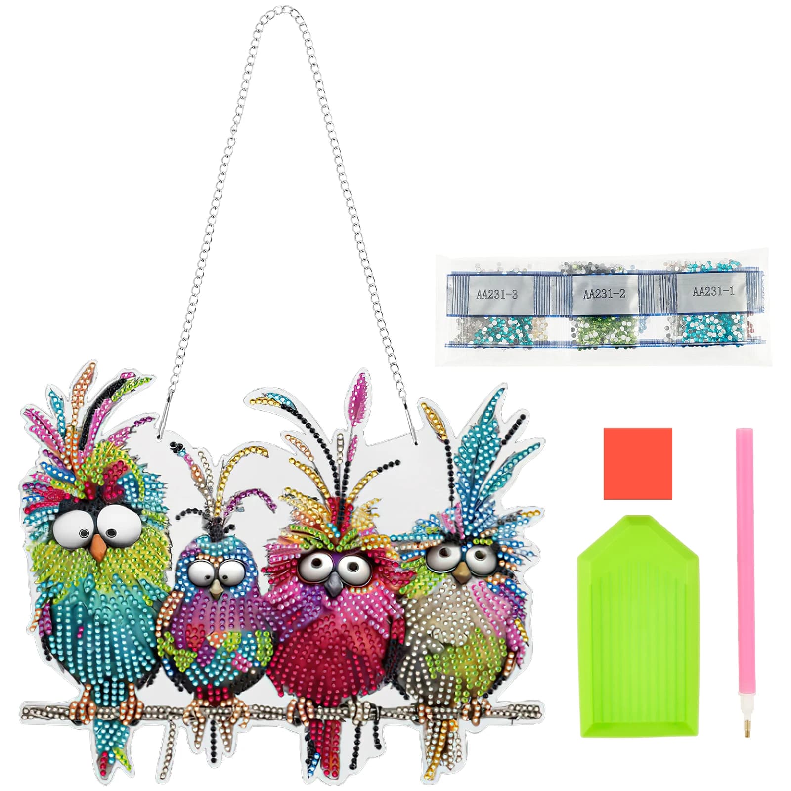 Kit di pittura artistica con diamanti Kit di pittura con diamanti 5D fai da te a doppia faccia Decorazione da appendere per finestra da parete Ornamento per la casa Decorazione da appendere