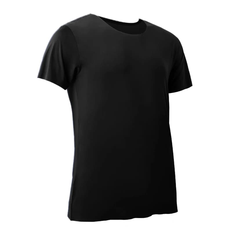 4 pezzi estate seta ghiaccio non traccia uomo manica corta T-shirt bianca girocollo mezza manica vestiti camicia con fondo sottile biancheria intima sottile