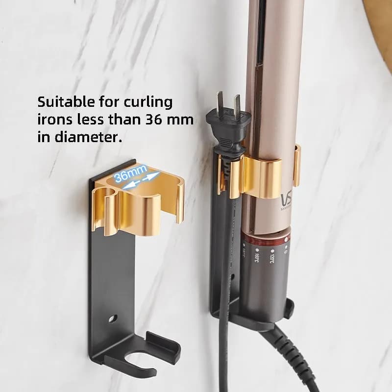 Support for hair plate Rack barber Styling iron curlers organizer storage bracket black aluminum alloy support bracket