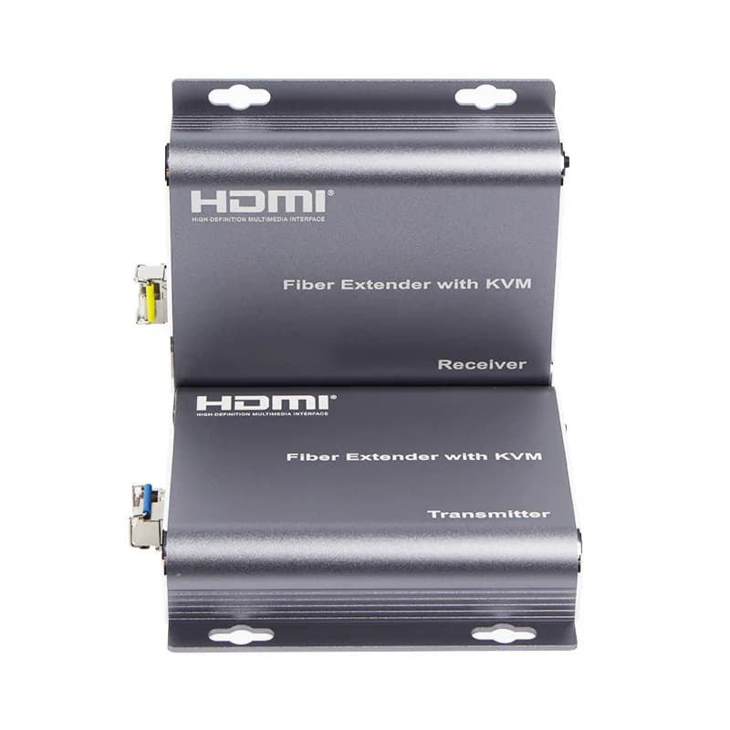 HDMI 1080P 20Km KVM extender on fiber cable LC HDMI extender Fiber KVM with loop-out support Mouse keyboard for PC NVR TV