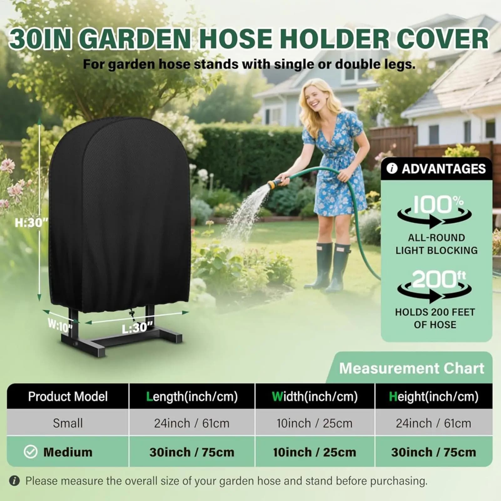 Garden Hose Holder Cover Tear Resistant Waterproof Dustproof Hose Hanger Protective Cover for Yard Backyard Courtyard Porch