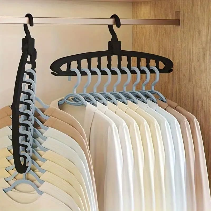 11-Hole Multi-Layer Hanger 2 Pack Space-Saving Clothes Organizer for Closet