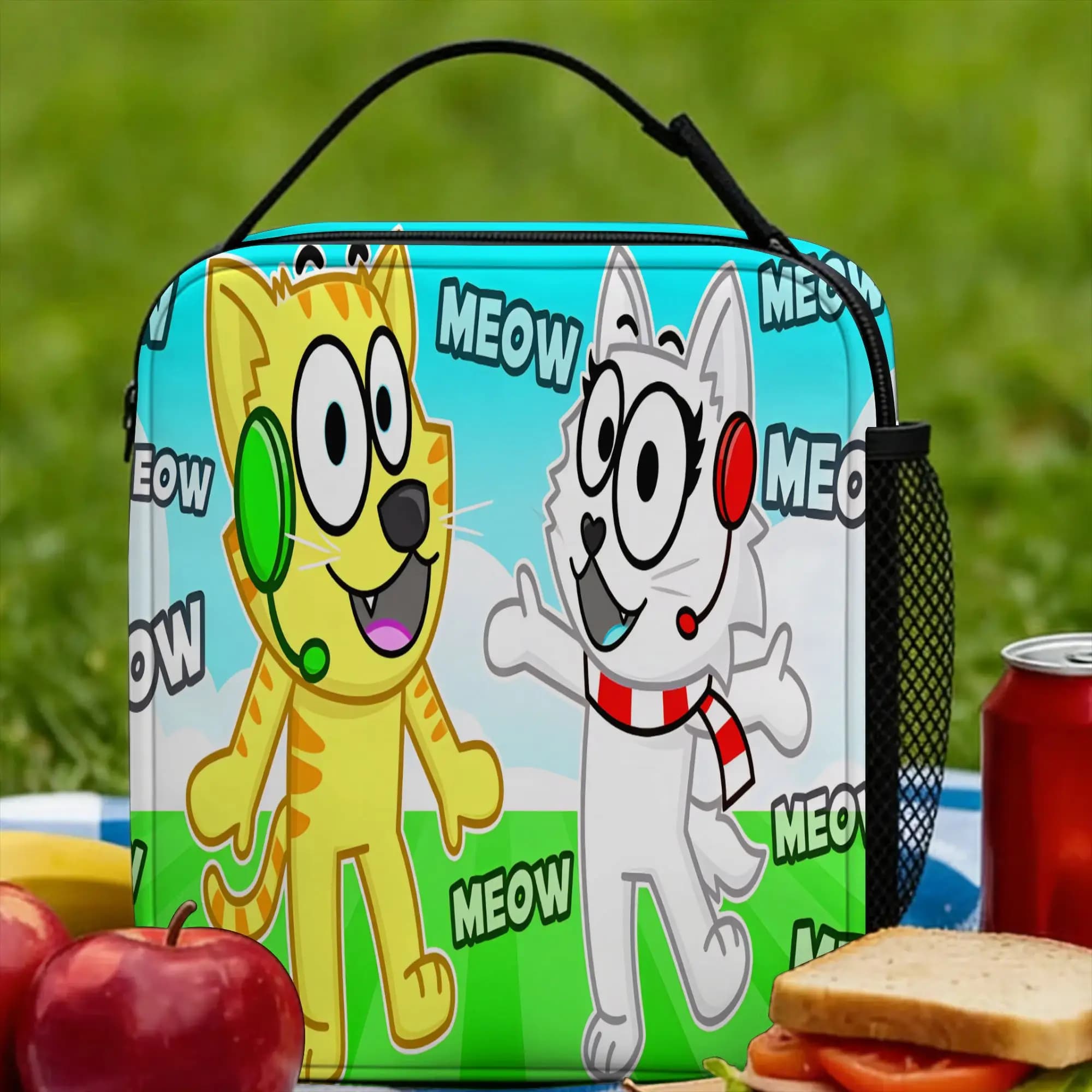 Tylers And Snowi Lunch Bag Convenient Lunch Box Women Outdoor Picnic Print Cooler Bag Retro Waterproof Tote Food Bags