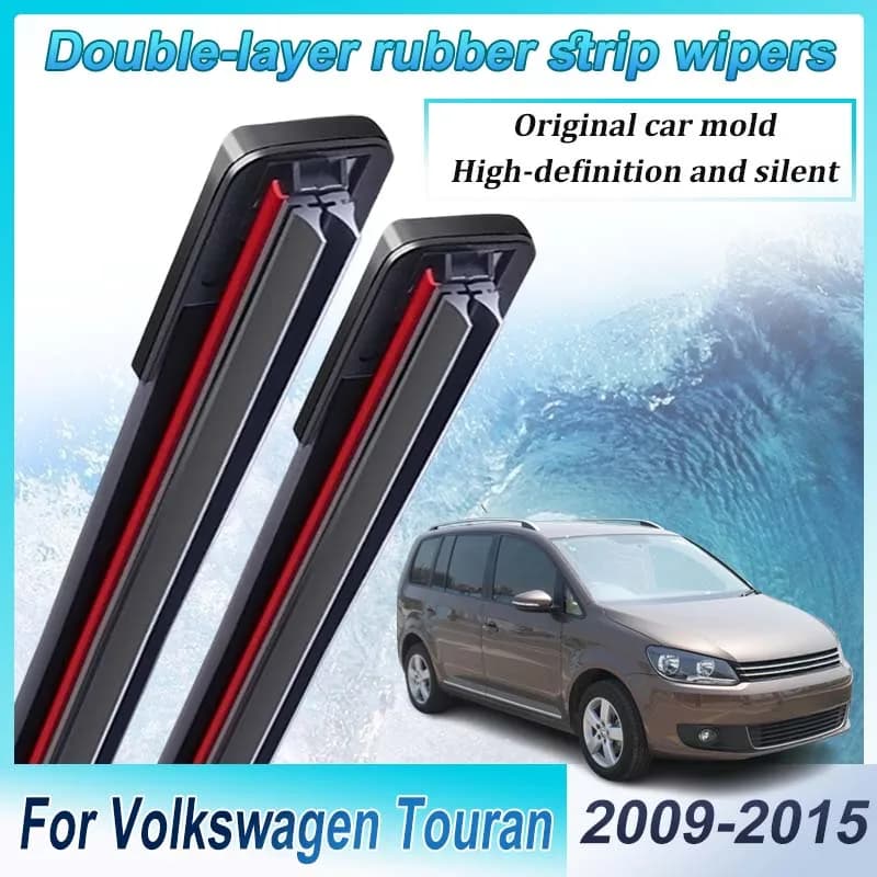 Spazzole Tergicristallo Anteriori per VW Volkswagen Touran 2011 Accessori 2009-2015 Tergicristalli in Gomma a Doppio Strato Spazzole Pulenti Accessori Auto