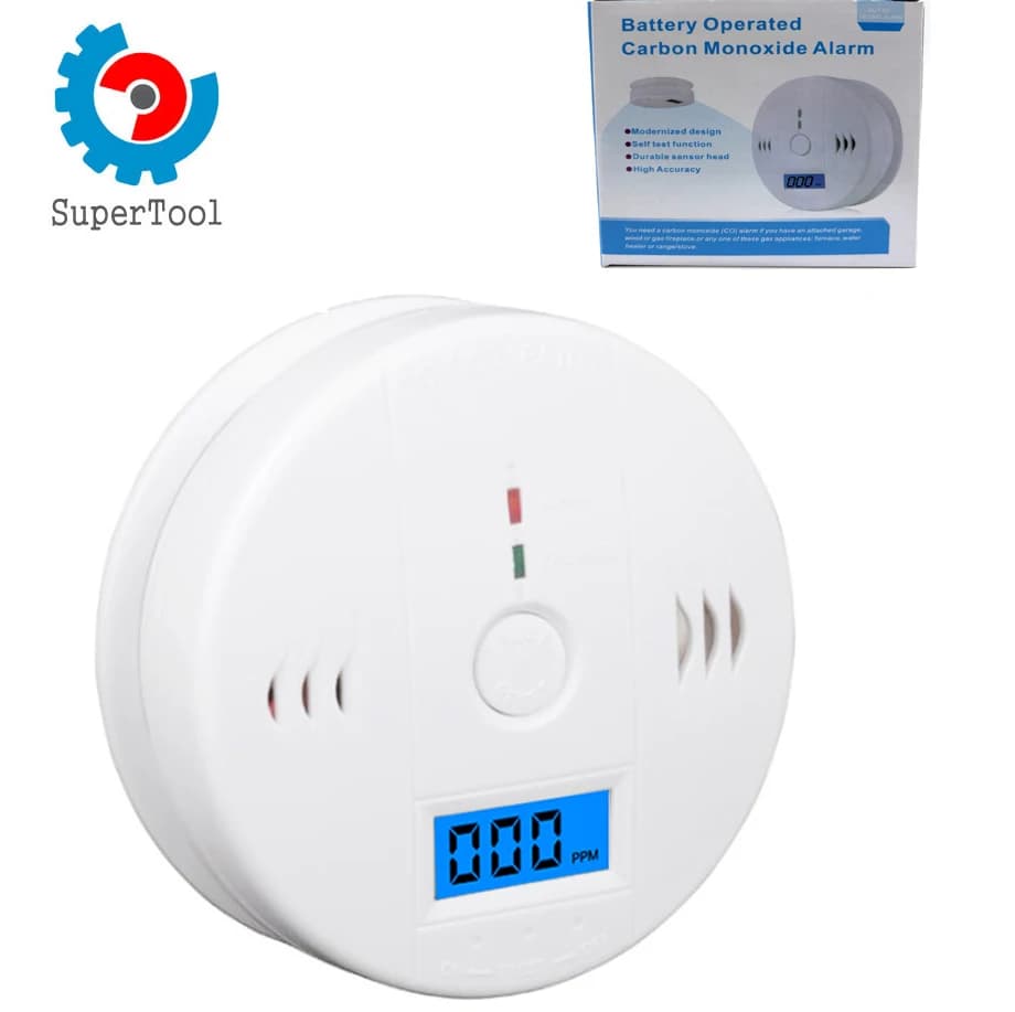 Carbon Monoxide Alarm Co Detector LCD Display Alarm Home Toxic Gas Leak Detector Fire Sound Poisoning Warning Alarm Sensor