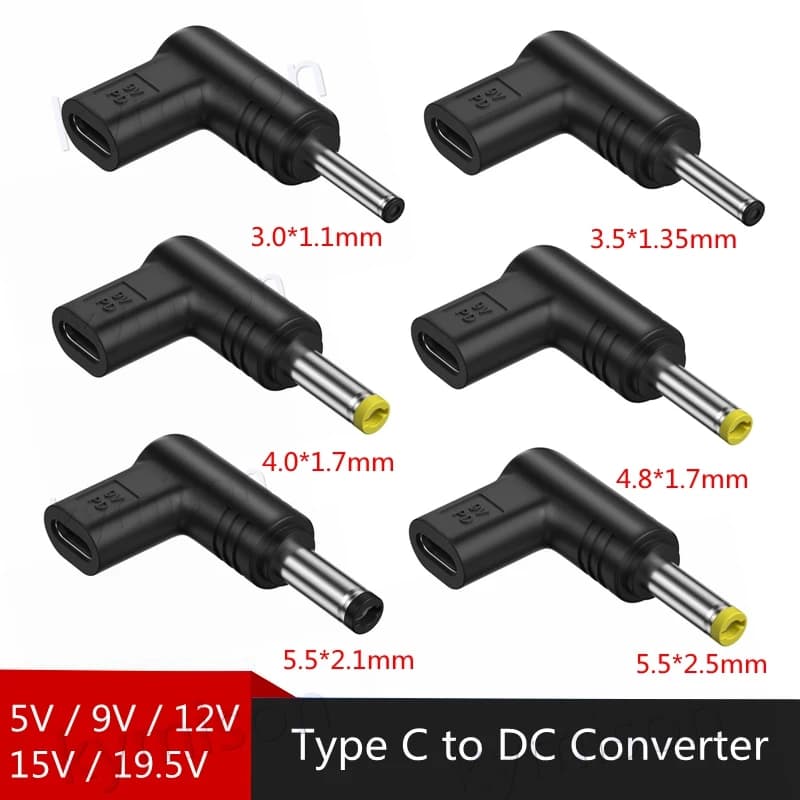 USB C PD a DC connettore di alimentazione universale 5V 9V 12V 15V 19V TypeC a DC Jack Plug convertitore adattatore di carica per Router Tablet Fan