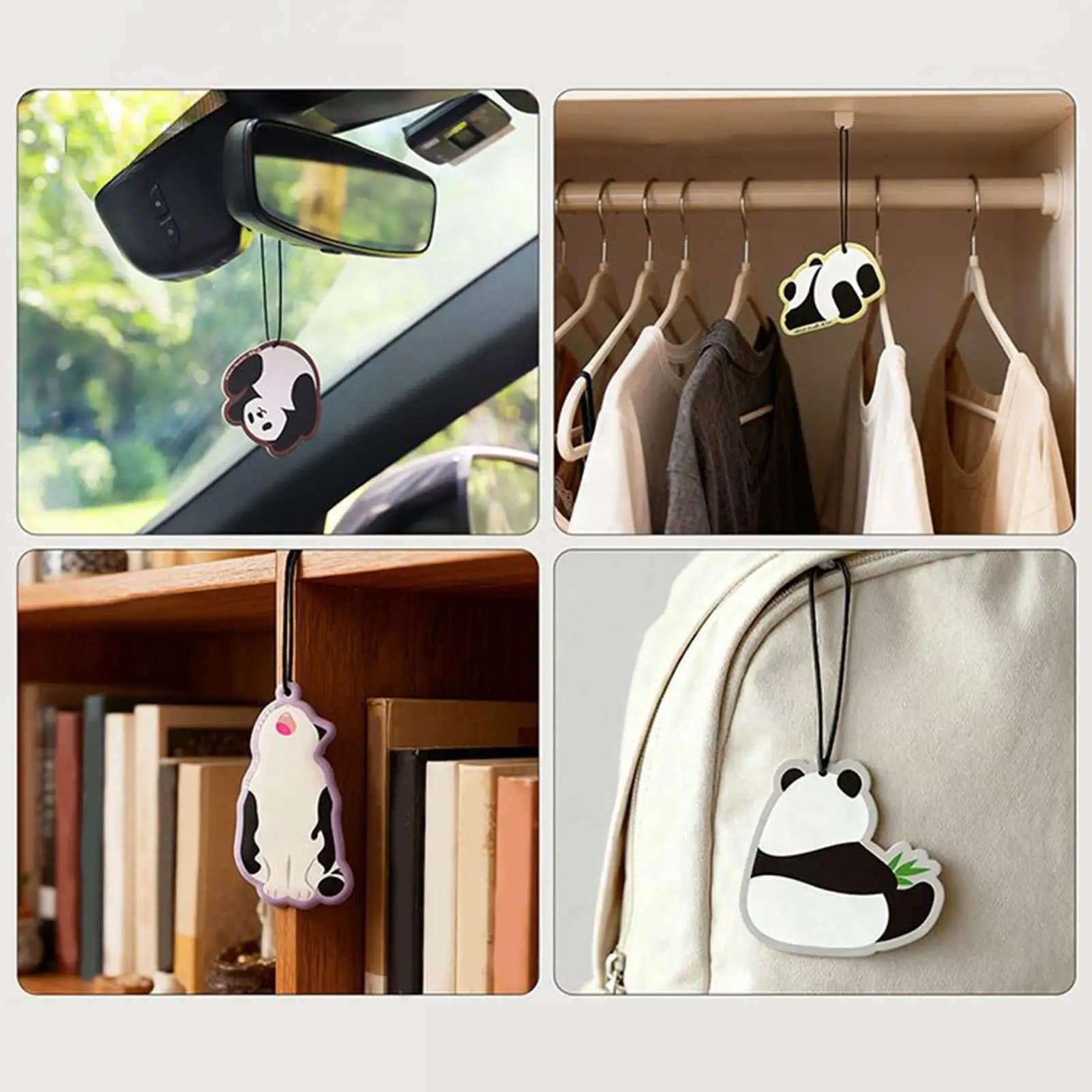 Car Deodorant 4 Pieces Automotive Pendant Animal Shape Cooling Tablet For Long Life Car Man Automotive