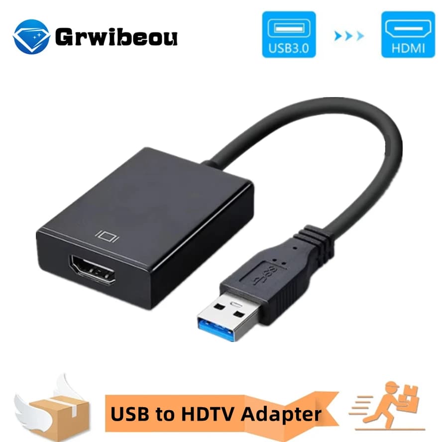USB 3.0 to HDMI 1080P compatible Converter Multi-display Chart Adapter for PC Laptop Projector External Video Adapter HD