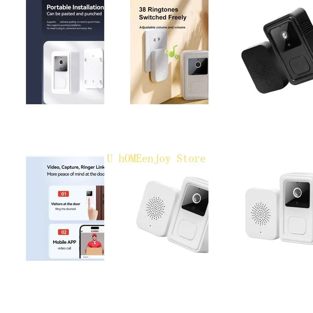 B0KF Videocitofono WiFi Sistema citofonico bidirezionale Visualizzatore porta Campanello sicurezza