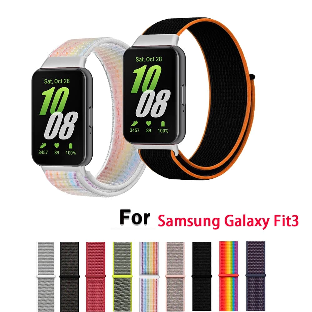 Cinturino sportivo in nylon con velcro per Samsung Smart Watch Fit 3, cinturini per Fit3, correa.