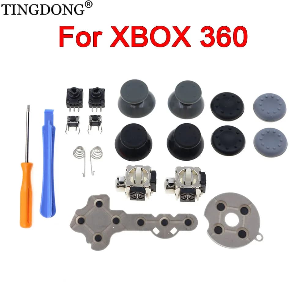 Set di 3 Sensori Analogici 3D, Potenziometri, Levetta di Controllo LT RT, Molle e Parti di Ricambio per Controller Xbox 360