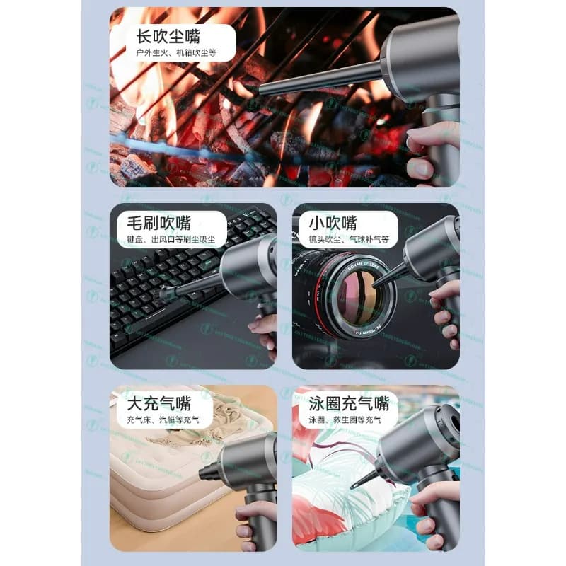 Aspirapolvere senza fili con display di potenza, portatile, grande potenza di aspirazione, raccoglitore di polvere domestico, mini soffiatore di polvere.