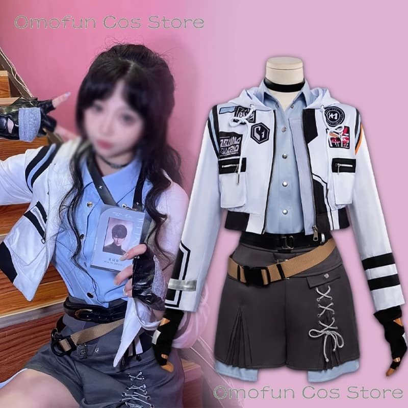 Love and Deepspace Mc Outfits Cosplay Heroine Player Protagonist Costume Silent Protocol Halloween Caleb Couple Shorts Set Wig