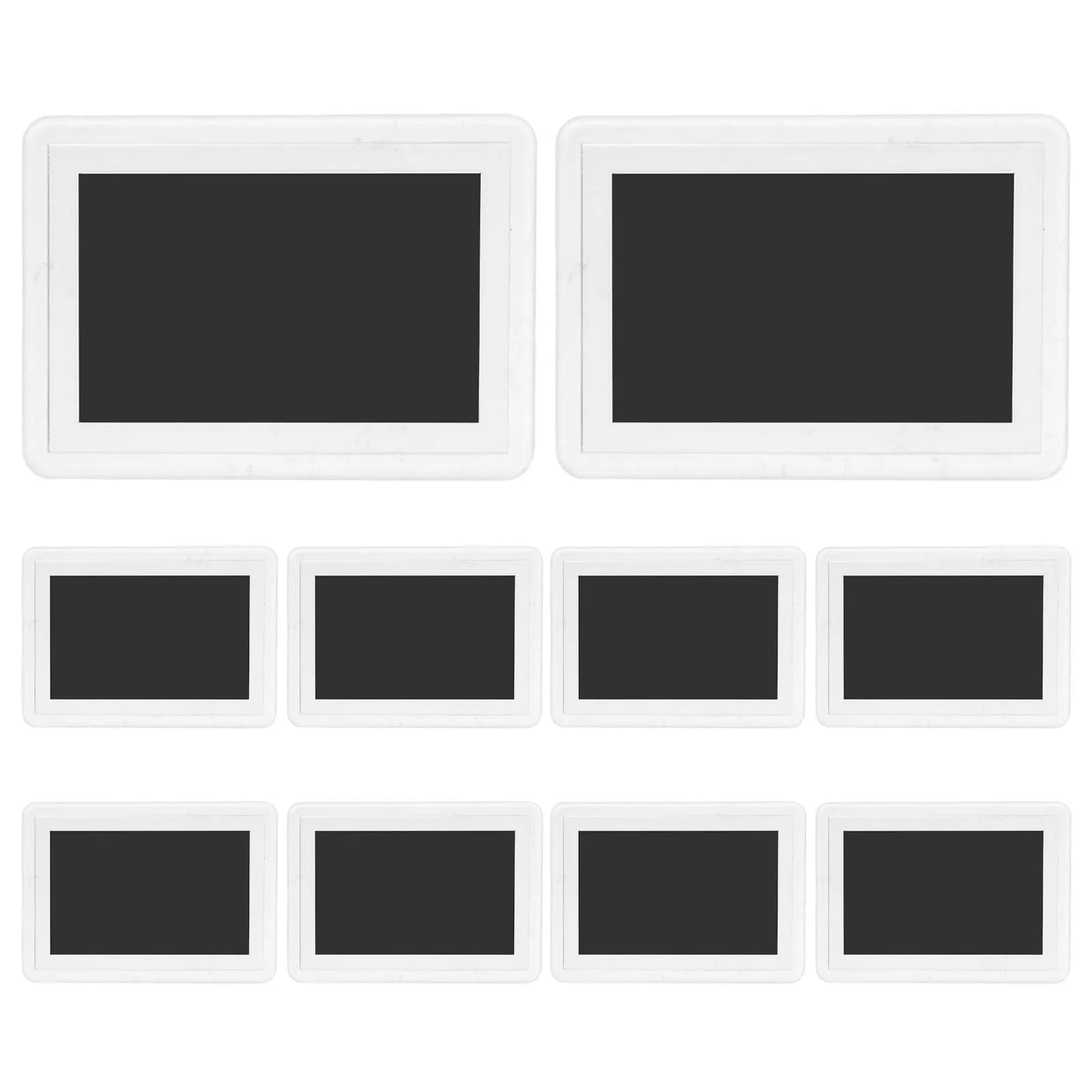 10Pcs Magnetic Refrigerator Frames Acrylic Photo Pockets 76x51mm Blank Wallet Size Picture Frames for Kitchen Decor Fridge