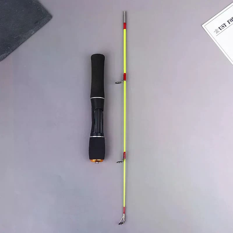 Canne da pesca ultraleggere per gamberetti invernali 60CM Mini canna da pesca invernale portatile Spinning Casting Canna da pesca invernale sul ghiaccio