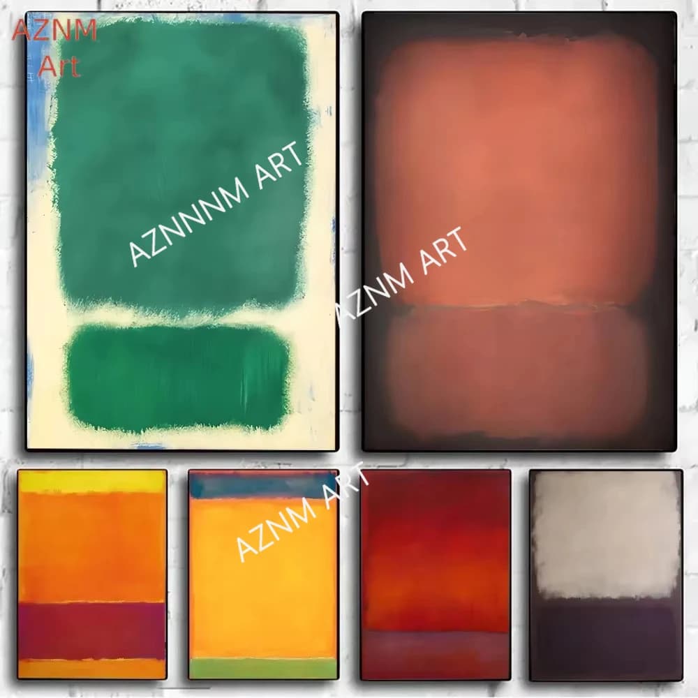 1pc Mark Rothko Poster No Framed Poster Kraft Club Bar Paper Vintage Poster Wall Art Painting Bedroom Study Stickers