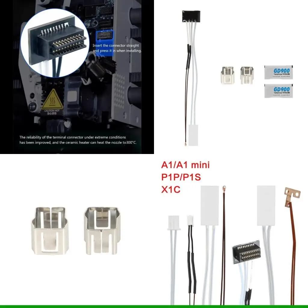 Termistore riscaldamento in ceramica per stampante 3D U55C con clip montaggio Tubo riscaldamento 48W/60W per accessori