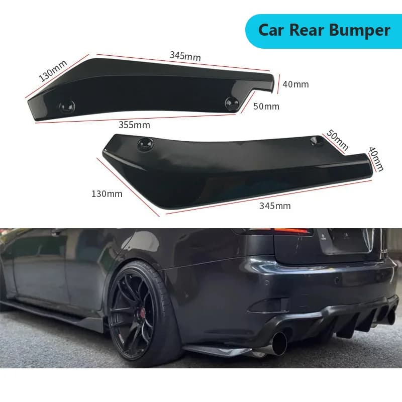 For Lexus IS250 IS350 06-13 Auto Rear bumper Splitter Diffuser Canard Wrap Spoiler Lato Parafango Gonna Lip Mento Body