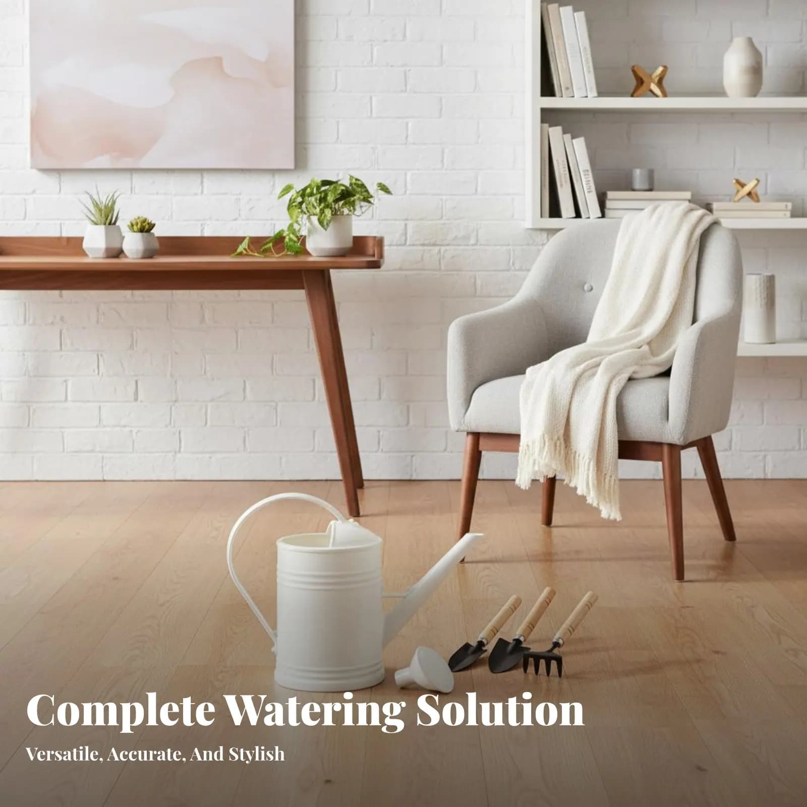 Annaffiatoio con beccuccio lungo, manico ergonomico, annaffiatoio da giardino da 4 litri, annaffiatoio in plastica per piante da interno, leggero, accessori da giardinaggio inclusi