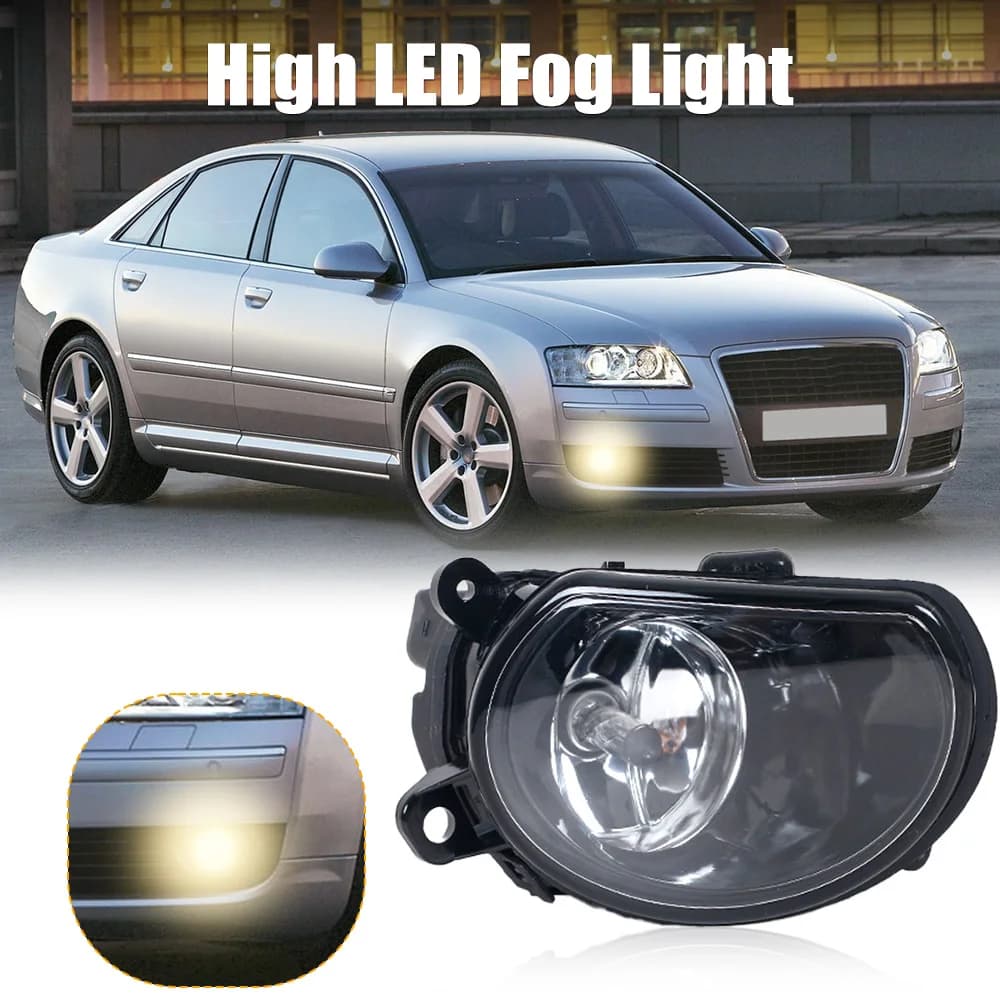 1/2pcs Car Front Fog Light Lamp Assembly with Bulbs 4E0941699A LH 4E0941700A RH Fit for Audi A8 D3 2004 2005 2006 2007