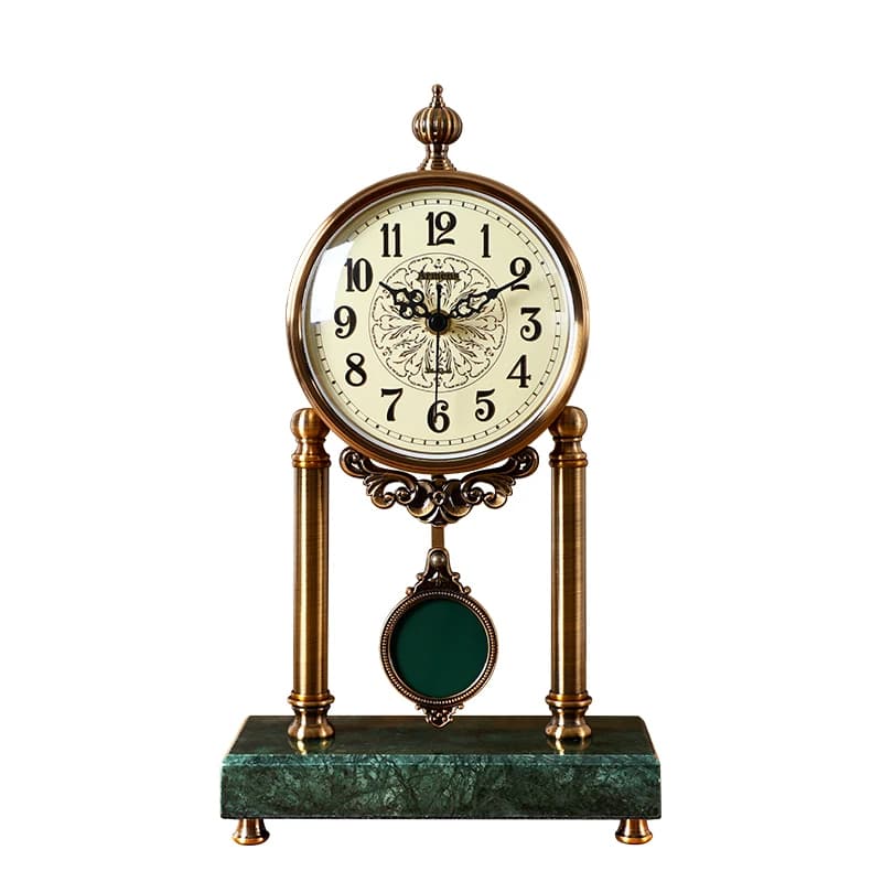 Orologio altalena europeo Nordic light soggiorno di lusso grande desktop Orologio a pendolo silenzioso americano desktop