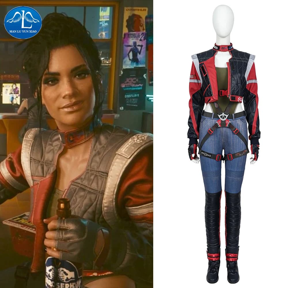 Costume Cosplay Manluyunxiao Game Punk 2077 Panam Palmer Set Completo Taglia Personalizzata XS-XXXL Halloween Natale Comic Con
