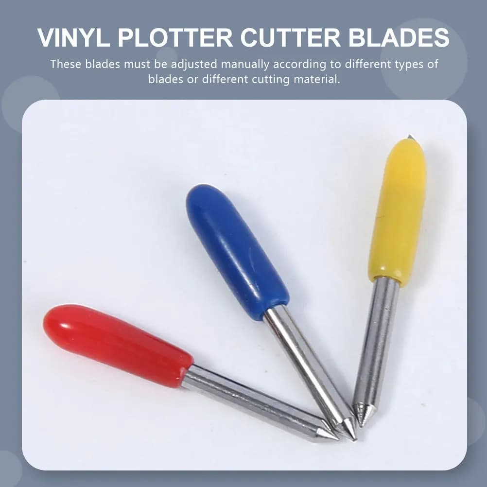 50Pcs Lettering Cutter Blades Tungsten Steel Durable for Vinyl Plotter Cutting Machine Tools Replacement Blades