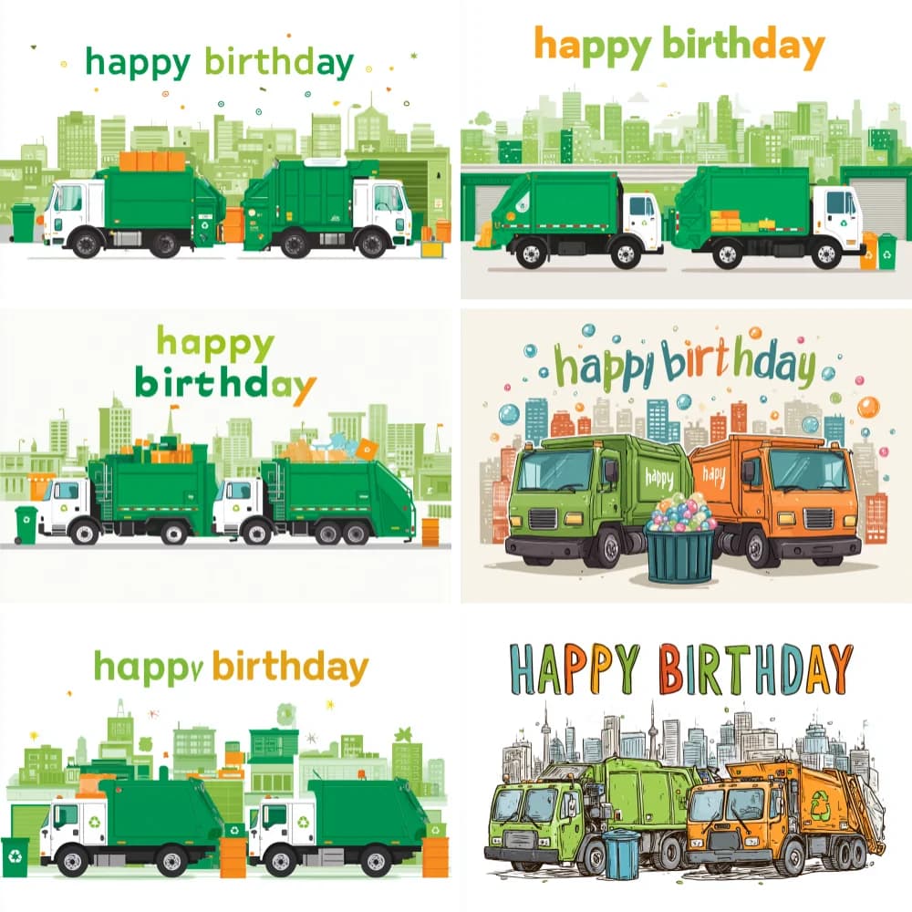 Sfondo fotografico a tema bidone della spazzatura per decorazioni di compleanno, fondale fotografico per feste di compleanno per bambini a tema bidone della spazzatura