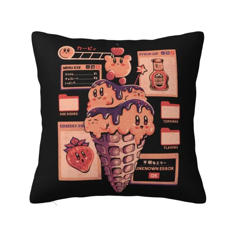 Federa per cuscino personalizzata Kirbys Game Anime Federa per cuscino per sedia Federa quadrata
