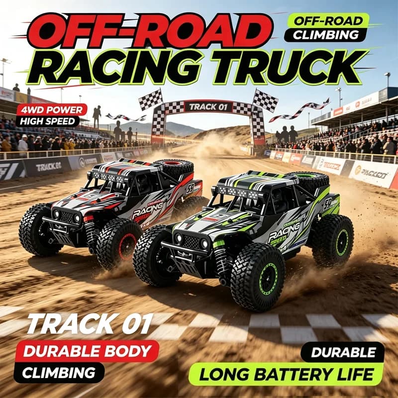 New 2.4G Anti-Interference RC Drift Racing Car Dual Mode Drift Race Adjustable Bright LED Headlight All Terrain 1:18 Scale Remot