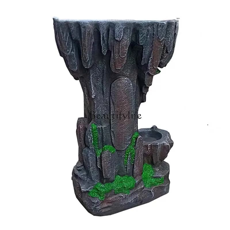 Shelves for 3 shelves for domestic use for interior living room balcony plant bonsai in pot new handcrafted flowerpot in ancient stone in Chinese style