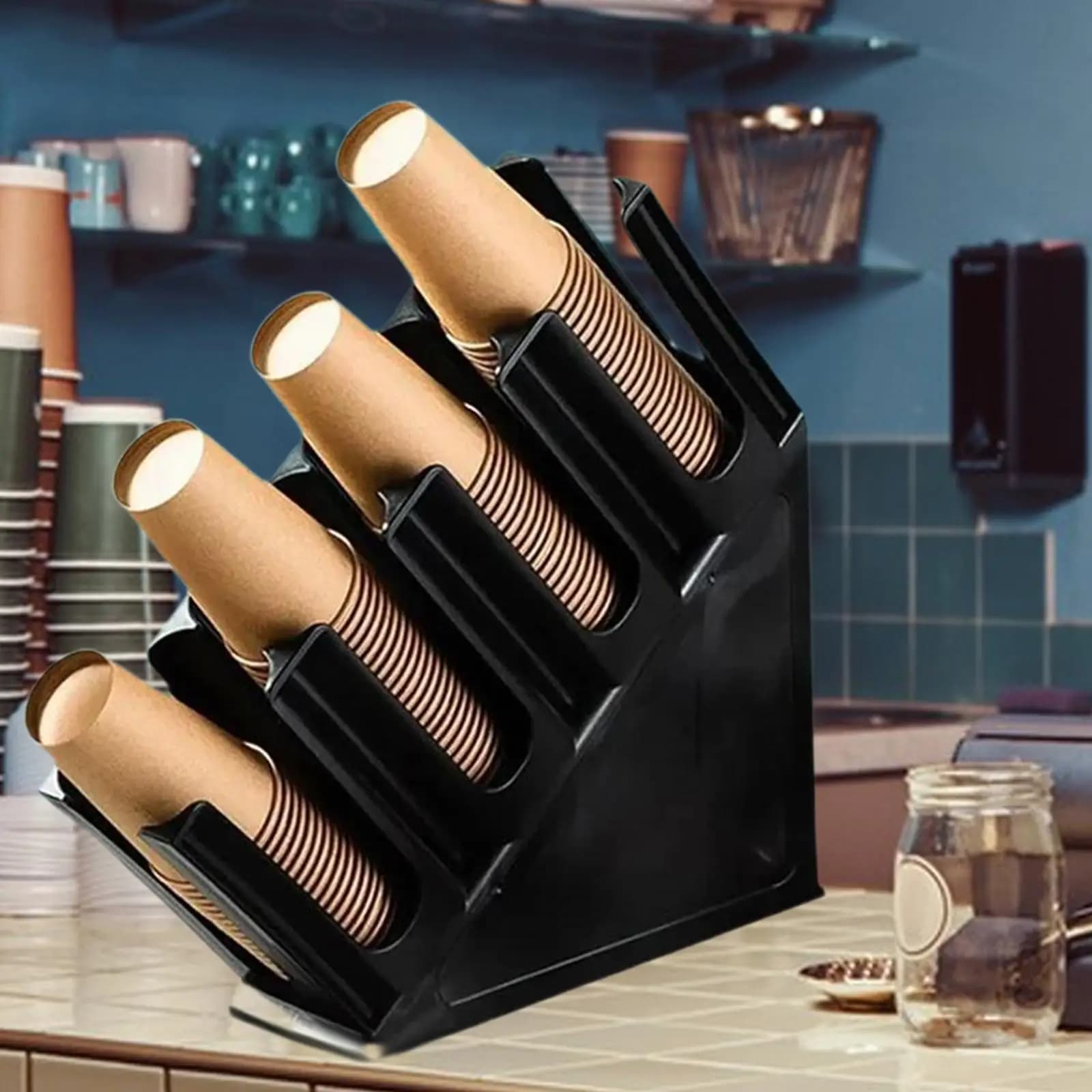 Portabicchieri di carta Bicchieri per collutorio Bicchieri per risciacquo Portaoggetti Dispenser Portabicchieri per bar Sandwich Shop Home Hotel Soggiorno