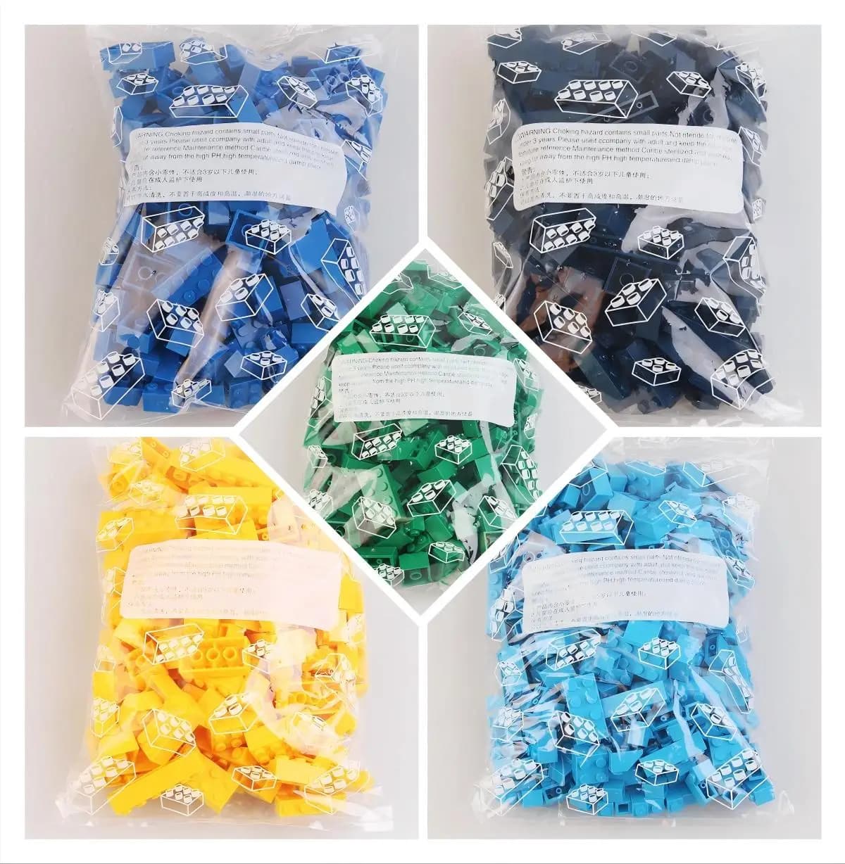 250g Mattoni da costruzione di base Confezione sfusa Lotto Sorte Mattoni Blocco Piastra Giocattoli Piccole particelle Bulk Fit Legoeds Regalo di Natale con 3001