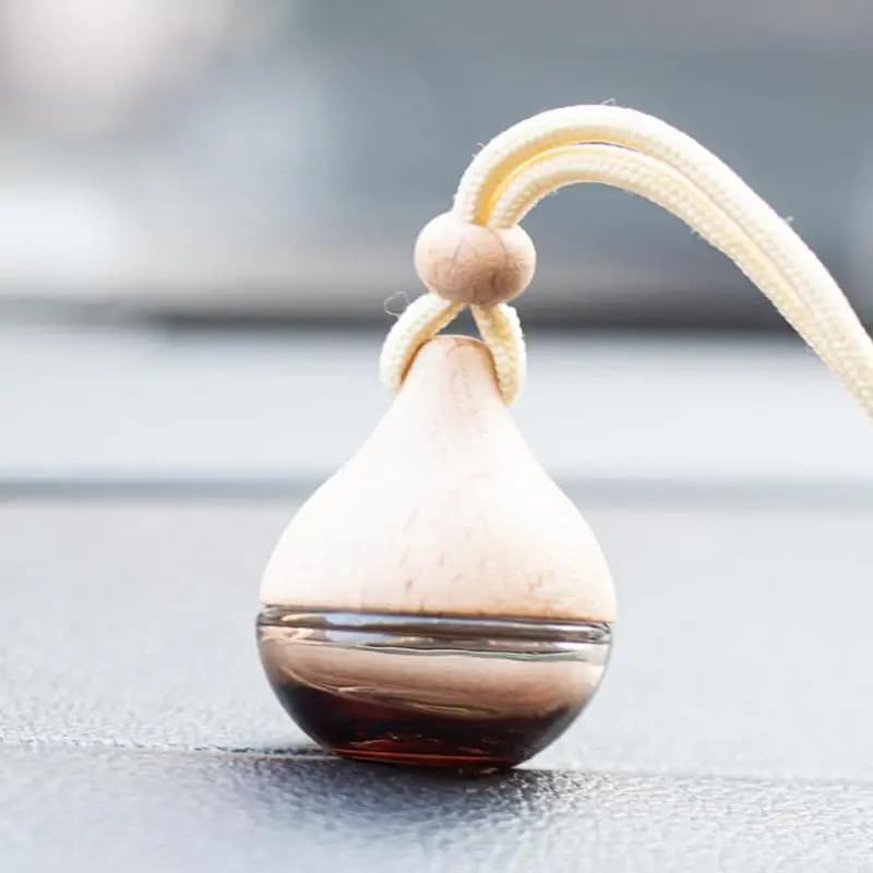 Bottiglia per Oli Essenziali a Forma di Goccia 3,5*4,5cm, Profumatore per Auto da Appendere, Ornamento e Deodorante per Interni Auto
