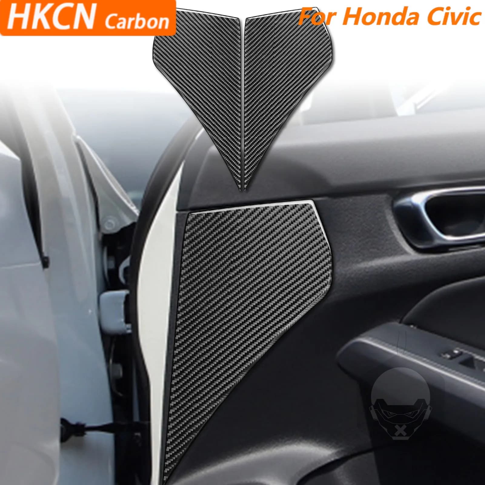 Front door protection panel for Honda Civic 2022—2025 Car accessories Wall decal for changing carbon fiber interior cover