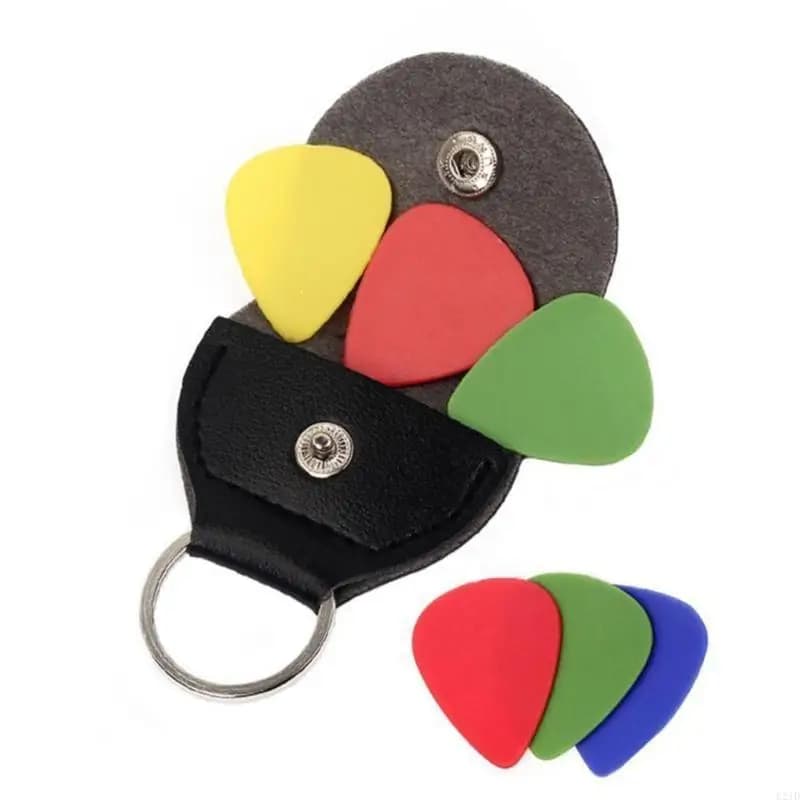 Guitar Picks Case Keychain Light Weight Picks Storage Bag Pick Holder Pouches